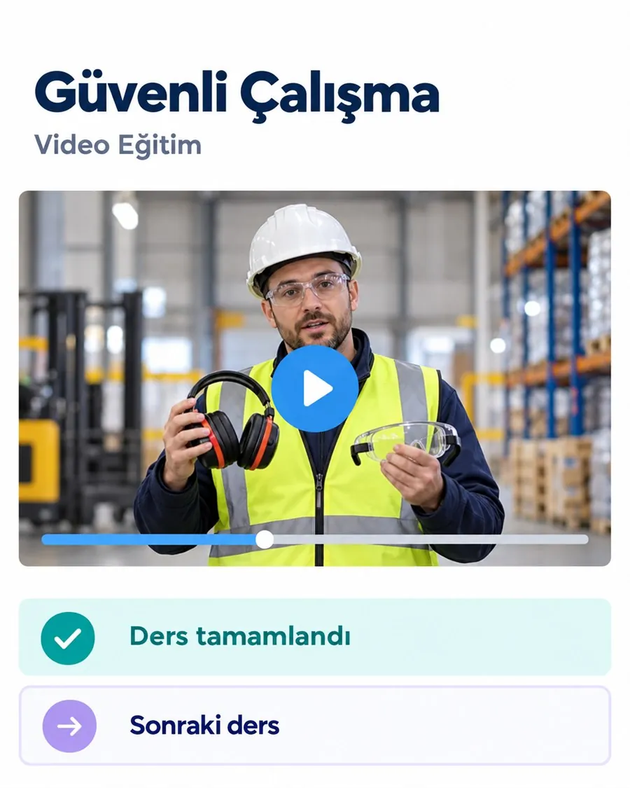 Güvenli çalışma video dersi tanıtım görseli